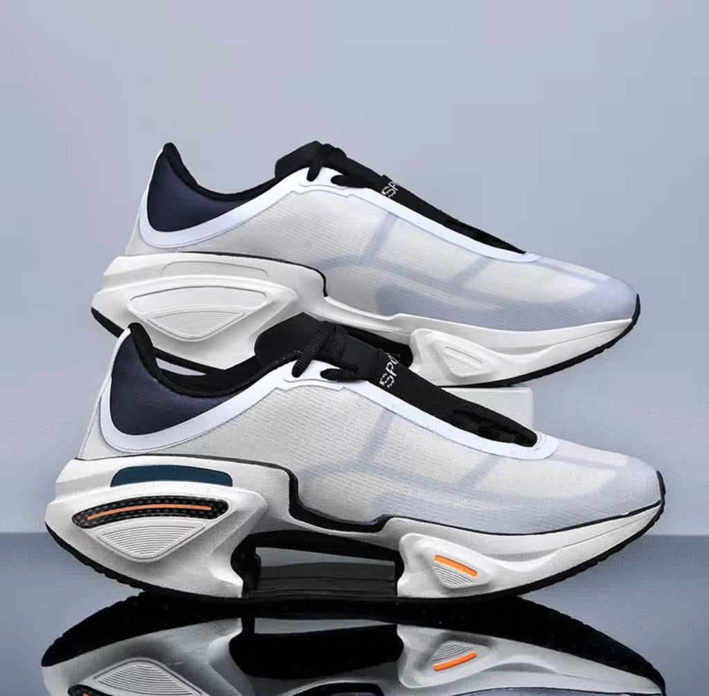 Black and White  Breathable Fashion Sneakers (Unisex)