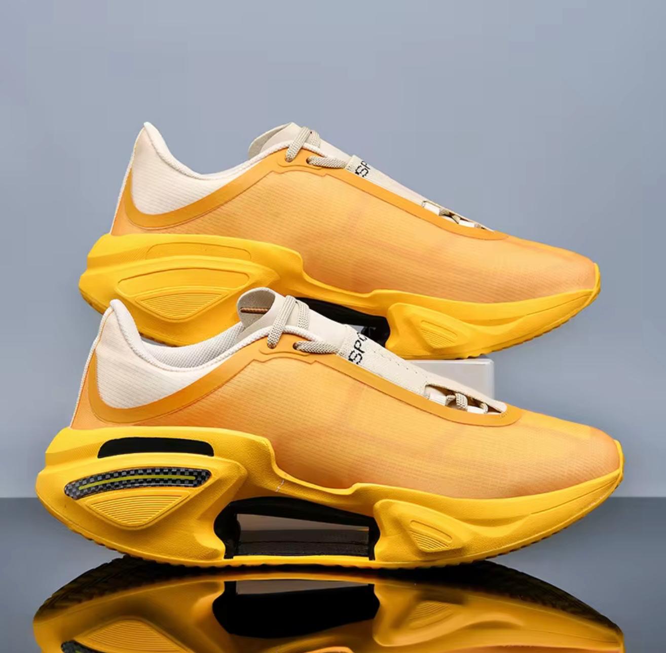 yellow Breathable Fashion Sneakers (Unisex)