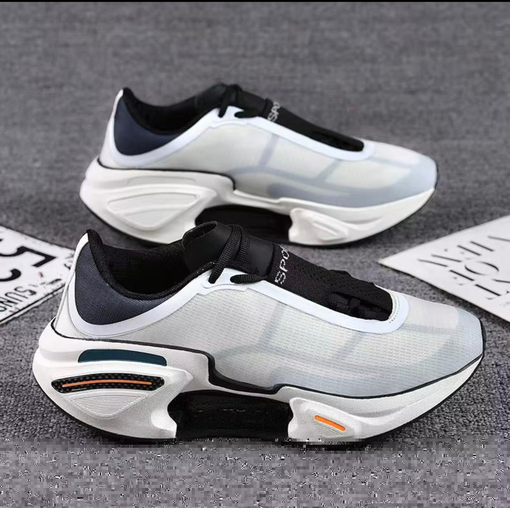 Black and White  Breathable Fashion Sneakers (Unisex)