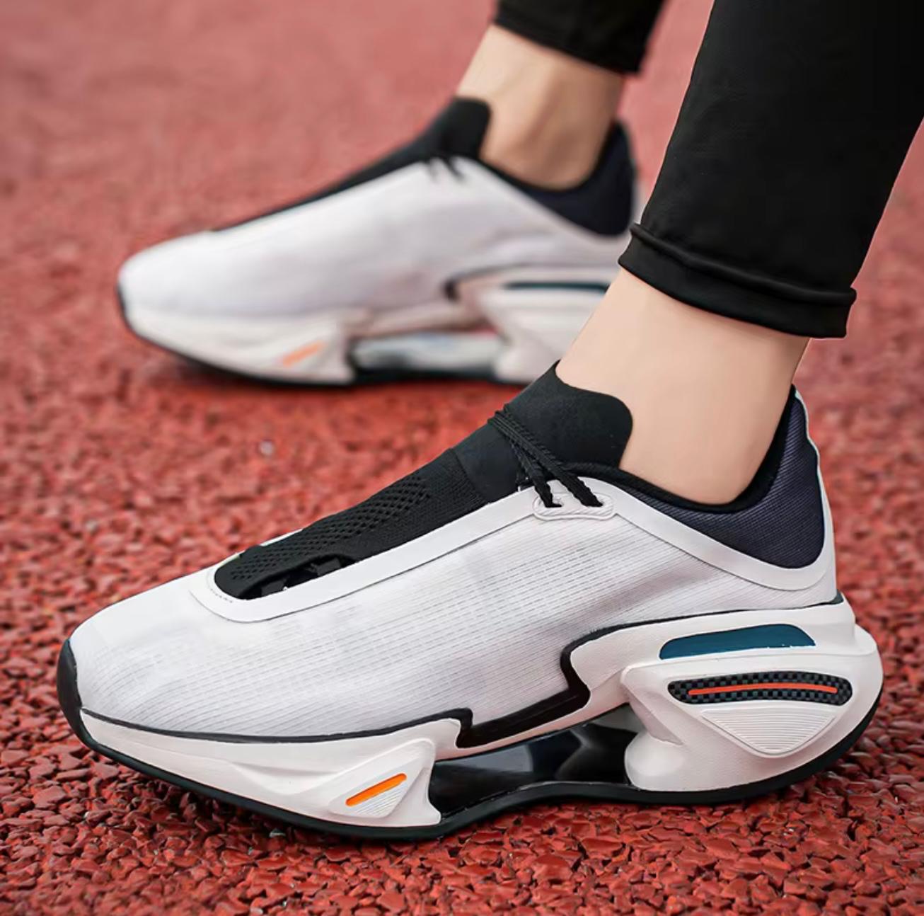 Black and White  Breathable Fashion Sneakers (Unisex)