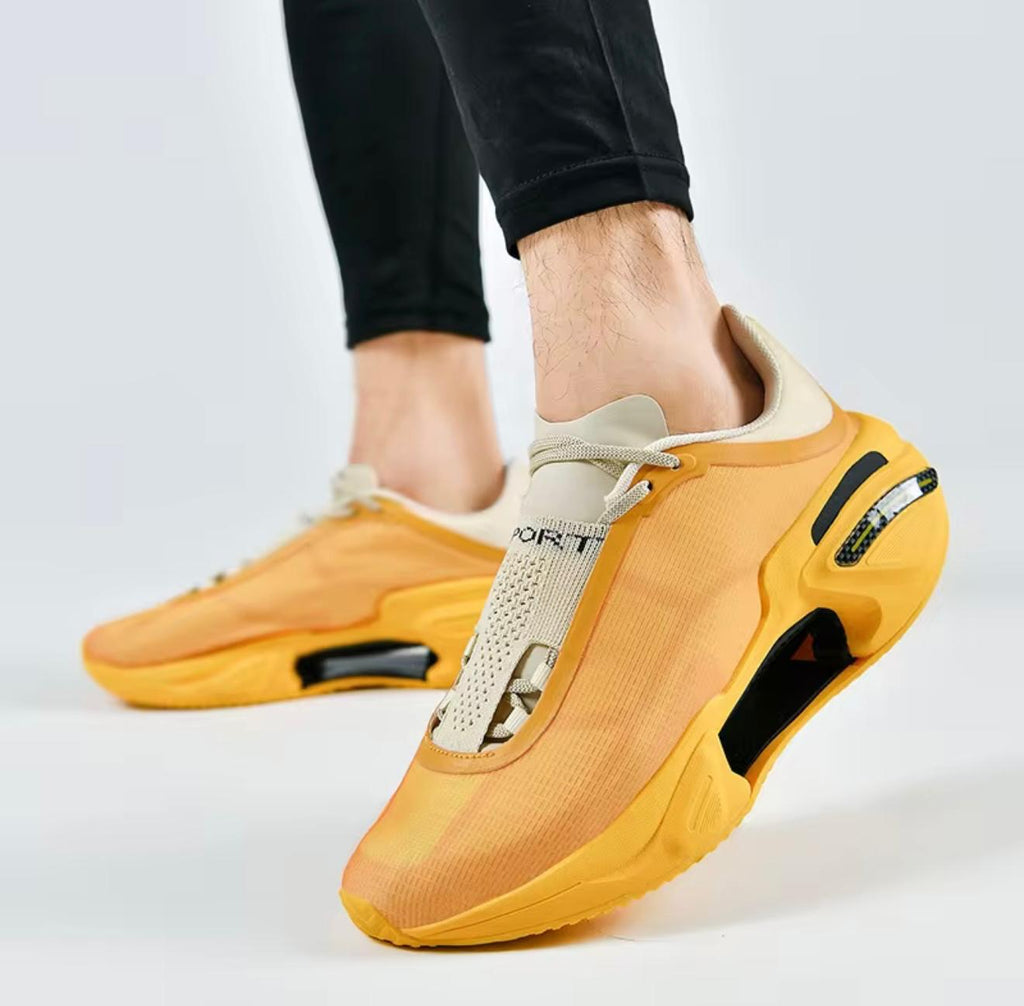 yellow Breathable Fashion Sneakers (Unisex)