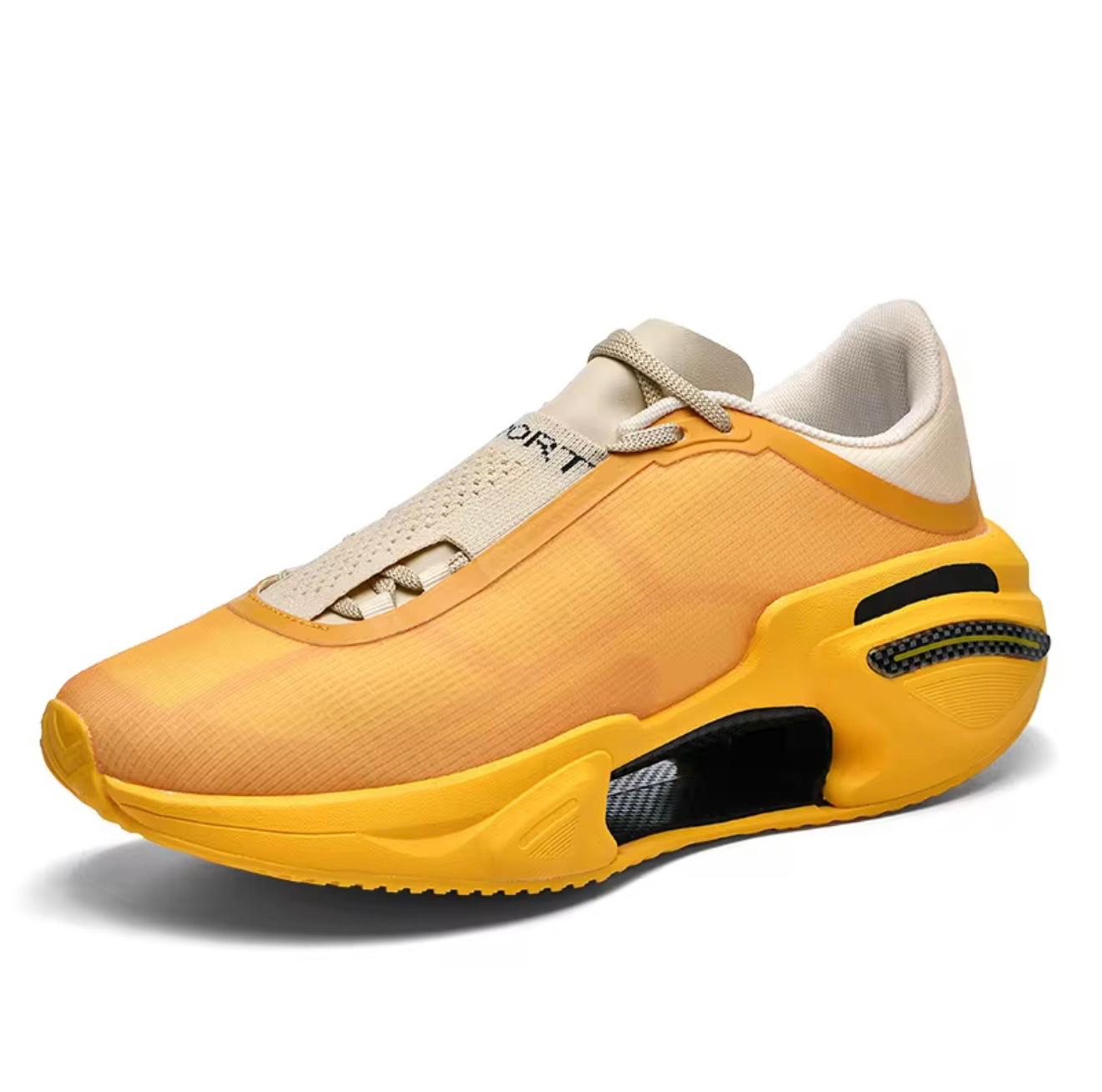 yellow Breathable Fashion Sneakers (Unisex)